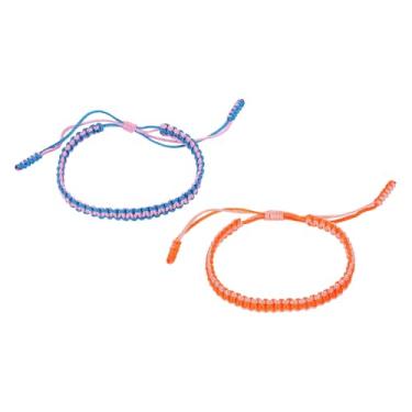 Imagem de PATIKIL Pulseiras trançadas feitas à mão, pulseiras de corda trançada ajustáveis, pulseiras tibetanas de proteção da sorte, One Size, Nylon, Sem Pedra Preciosa