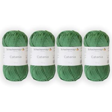 Imagem de 4 novelos/pacote Schachenmayr (SMC) Catania Originals Yarn, cada bola 50 g (125 m), 100% algodão mercerizado para fio de tricô e crochê, peso esportivo, 412 - musgo