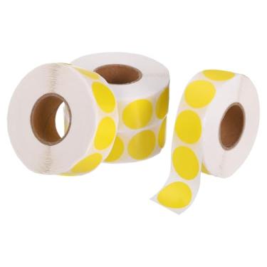 Imagem de PATIKIL 4000 peças de adesivos coloridos de 4 rolos, adesivos circulares de 1,9 cm, etiqueta de codificação para escritório, negócios, quintal, venda de garagem, decoração de casa, amarelo