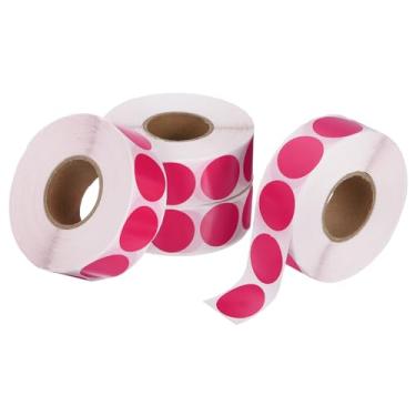 Imagem de PATIKIL 4000 peças de adesivos coloridos de 4 rolos, adesivos circulares de 1,9 cm, etiqueta de codificação para escritório, negócios, quintal, venda de garagem, decoração de casa, rosa