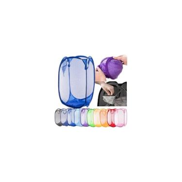 Imagem de Cesto Organizador Dobrável Multiuso em Poliéster, 40x70cm, Cores Sortidas, Estrutura Reforçada, para Roupas, Brinquedos e Produtos de Limpeza