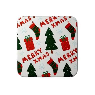 Imagem de Ladrilho Decorativo de Cerâmica Estampa Natalina 30x30cm para Decoração de Festas