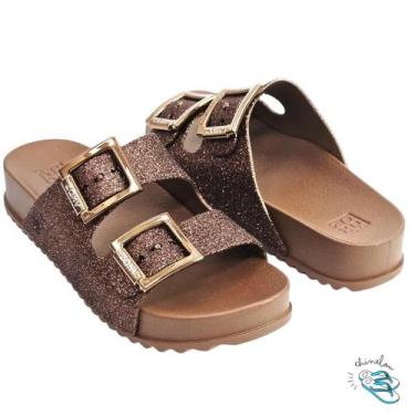 Imagem de Sandalia Chinelo Slide Papete Feminina Zaxy Partner Glitter Lançamento