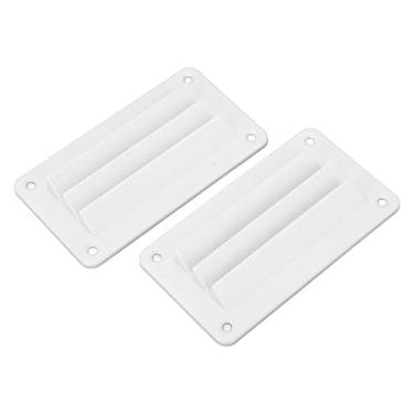 Imagem de Generic 2 Peças RV Air Fit para Veneziana Grelha de Ventilação Elegante para Cozinha de Iate Banheiro Escritório (Branco)