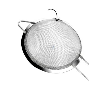 Imagem de Kit 3 Peneiras Coador Manual em Aço Inoxidável, Tamanhos P, M e G, Resistente à Corrosão, Fácil de Limpar, para Cozinha