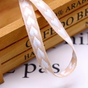 Imagem de 1 rolo de fita decorativa de 10 metros, rolo de fita costurada, tecido jacquard para embrulho de presente, decoração de dia dos namorados, decoração de presente (estilo 4)
