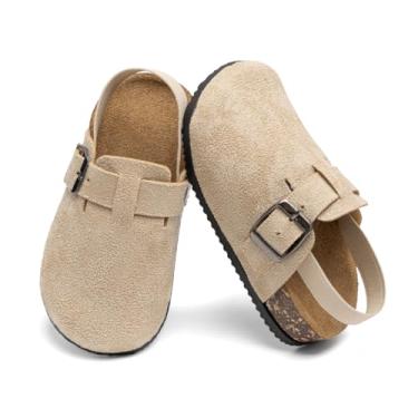 Imagem de Sandália infantil com fivela ajustável, tira no tornozelo, palmilha de cortiça, confortável, casual, calçado para uso diário, Damasco, 20