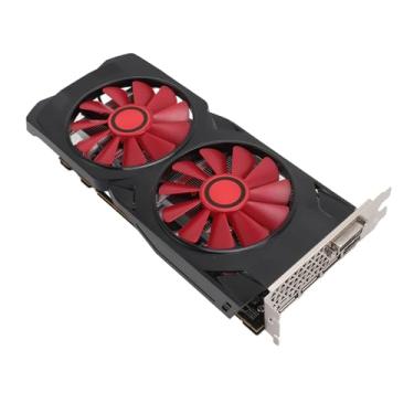 Imagem de Cryfokt Placa Gráfica para Jogos RX580 8GB GDDR5 Ventilador de Resfriamento Duplo para PC de Mesa, Placa Gráfica PCIe Silenciosa de Alto Desempenho para Jogadores, Material de Liga de Alumínio