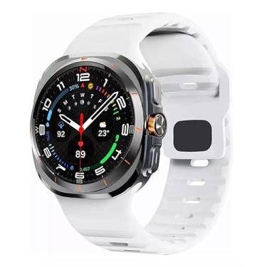 Imagem de Pulseira De Silicone Mariner 123-mar-65 Marca 123smart Compativel Com Galaxy Watch Ultra 47mm Sm-l700 L705 (Branco)