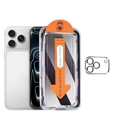 Imagem de Pacote com 1 protetor de tela de privacidade para iPhone 17 Pro Max [6,9 POLEGADAS] Acessórios privados antiespião, película compatível com capas, vidro temperado de grau militar, 1 protetor de lente