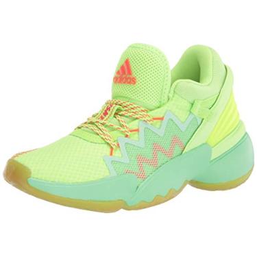 Imagem de adidas Tênis de basquete unissex infantil D.o.n. Issue 2, Glory Mint/Verde/Vermelho, 6.5 Big Kid