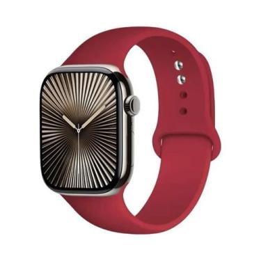 Imagem de Pulseira De Silicone Para Apple Watch Series 9 7 8 SE 5 6 46mm 42mm 44