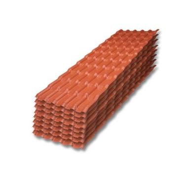 Imagem de Kit de 10 Telhas PVC Plan Cerâmica 2,42 x 0,88m 6 Ondas - Imperium sho