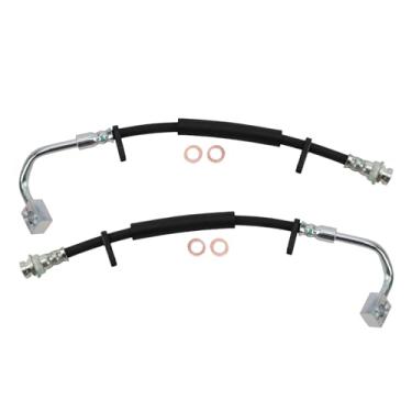 Imagem de TRQ Conjunto de mangueira de freio traseiro compatível com Chrysler Town Country Dodge Grand Caravan 2012-2015 Ram C/V 2011-2014 Volkswagen Routan