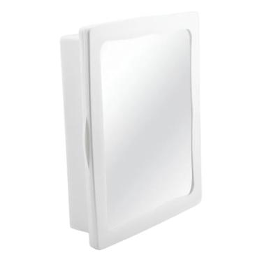 Imagem de Armário para Banheiro Premium Branco com Espelho e Prateleiras Organização e Decoração