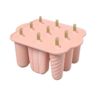 Imagem de Formas De Silicone Para Picolé Com 9 Cavidades, Fácil Liberação, Inclu