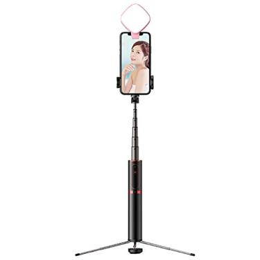 Imagem de Ringlight Flashes Luz de selfie LED com suporte de tripé e suporte de telefone com 3 cores 9 brilho compatível com vídeos do YouTube fotografia maquiagem anel de luz (cor: dourado) (vermelho)