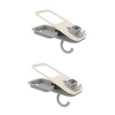 Imagem de 2 peças de suporte de copo de mesa, ganchos de mesa para copos de café, mesa para escritório, suporte de garrafa, porta-copos para bebidas, suporte de vidro de água, grampo em suportes de copos