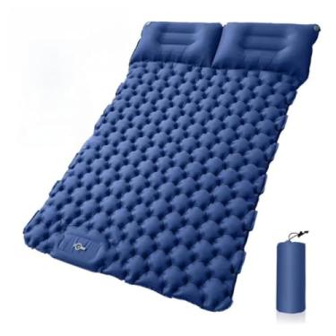 Imagem de NOVEVE Colchão Inflável Casal Automático De Acampamento Ao Ar Livre（azul）