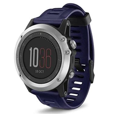 Imagem de TPUOTI Pulseira de silicone macio de 26 mm de liberação rápida para Garmin Fenix 6X 6X Pro 5X 5XPlus 3 HR Descent Mk1 D2 Bravo Pulseira de relógio Easyfit (C,26 mm para Fenix 3 HR)