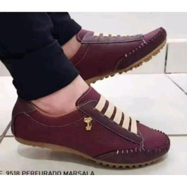 Imagem de Tênis Feminino Mocatênis Confort - Clara Maria Shoes, Marsala, 37