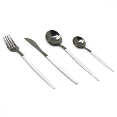 Imagem de Jogo Talheres Finos Mesa Gourmet Aço Inox Faqueiro Luxo Garfos Facas C