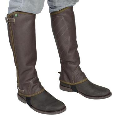 Imagem de Perneira em Couro com duas Fivelas SV3249 - Marrom - Selaria Vertentes