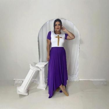 Imagem de Vestido de Dança Coreografia Plus Size Cruz Moda Evangélica - MISS FLO