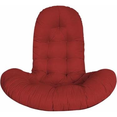 Imagem de Almofada de substituição para cadeira suspensa em formato de ovo, almofada grossa para assento de cesta suspensa, almofada para cadeira de rede para uso interno/externo.