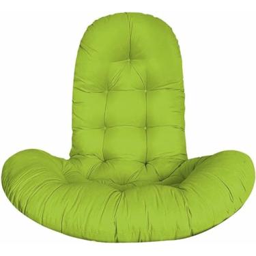 Imagem de Almofada de substituição para cadeira suspensa em formato de ovo, almofada grossa para assento de cesta suspensa, almofada para cadeira de rede para uso interno/externo.