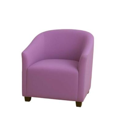 Imagem de Os apoios de braço em forma de ferradura, capa cadeira, são revestidos com gel elástico, o que facilita a instalação e garante sua fixação(LILAS)