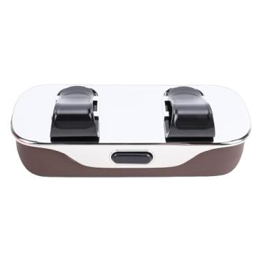 Imagem de Diydeg Suporte para óculos de Sol para Carro, Estojo Elegante para Armazenamento de óculos Automotivos que Economiza Espaço, Estojo Protetor para Automotivos Com Forro Interno (BROWN)