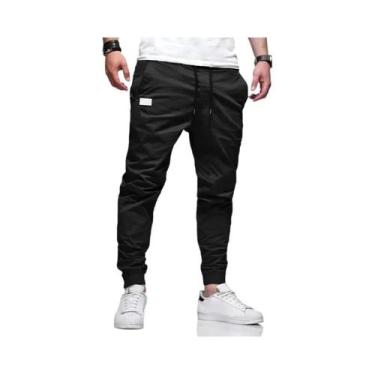 Imagem de Calças Cargo Largas E Soltas Para Homens, Calças De Moletom Em Cores S