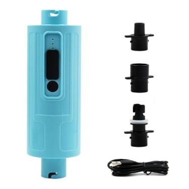 Imagem de Inflador Elétrico Sem Fio Portátil Multifuncional Recarregável via USB Bomba de Inflação e Desinflação 2 em 1 para Bola Natação Inflável Colchão Ar Barco