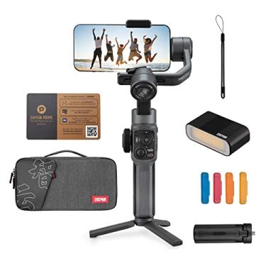 Imagem de Zhiyun Estabilizador Gimbal Smooth Combo para Smartphone, Cardan Portátil de 3 Eixos, Estabilizador Portátil para Vlogging, YouTube, Tiktok, Vídeo ao Vivo Compatível com iPhone e Android