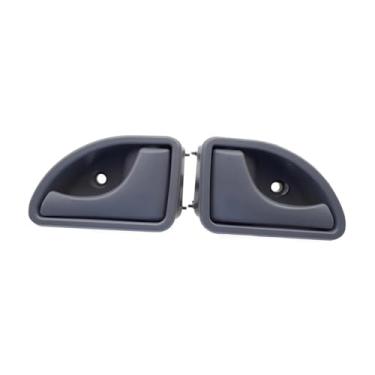 Imagem de 2 peças cinza/bege/preto compatível com renault kangoo 1997-2019/twingo 1997-2003 iniside interior maçaneta da porta do carro frontal esquerda e direita(Grey Pair)