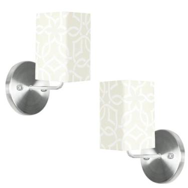 Imagem de Kit 2 Arandela De Cupula Quadrada Elos Bege - MARRYLUZ