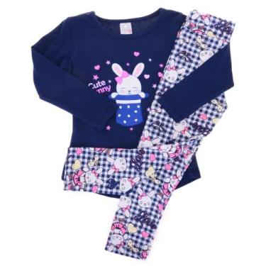 Imagem de Roupa Infantil Conjunto Meia Estação Infantil Menina - Analê, Marinho,