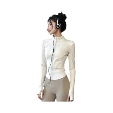 Imagem de Jaqueta Esportiva Feminina De Manga Longa Para Fitness E Yoga, Casaco 