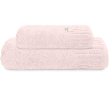 Imagem de Kit Jogo De Toalhas Camesa 2 Peças Banhão e Rosto Velour 100% Algodão 