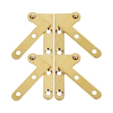 Imagem de Dobradiças De Cobre Rotativas Para Armários De Cozinha, 4 Conjuntos De