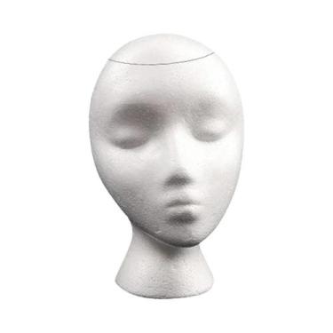 Imagem de Cabeça De Manequim Unissex Em Espuma Com Suporte Para Exibição De Chap