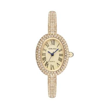 Imagem de Relógio De Pulso Feminino Elegante À Prova d'Água Com Quartzo, Números