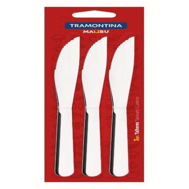 Imagem de Conjunto Facas Churrasco Inox 3 Peças Malibu Tramontina