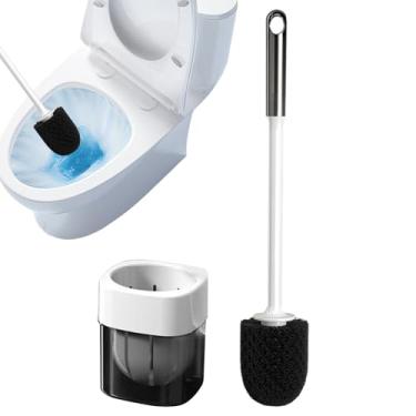 Imagem de Escova de limpeza de vaso sanitário - de êmbolo montado na parede | Escova de vaso sanitário, para chuveiro, azulejo, banheira, argamassa, limpeza doméstica, esfregar