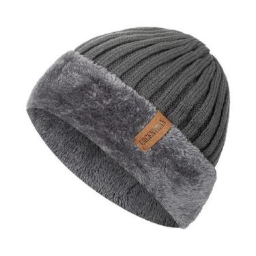 Imagem de Gorro De Inverno Unissex Grosso E Quente Com Forro De Pelúcia Para Hom