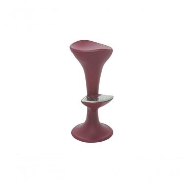 Imagem de Banqueta Tramontina Pepe em Polietileno Marsala com Apoio para Pés em Aço Inox