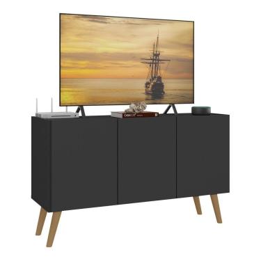 Imagem de Rack Retrô Para Tv Até 32 Polegadas Com Mp1067 Preto natural