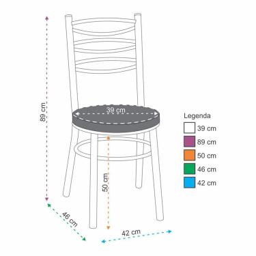 Imagem de Kit 4 Cadeiras Cp34 Pintadas Pretas Debrum Treparoni Preto