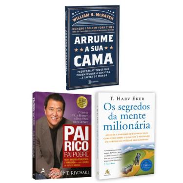 Imagem de Kit de Livros Pai Rico, Pai Pobre + Os Segredos Da Mente Milionária + 